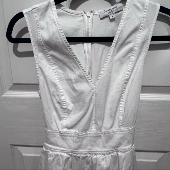 Marissa Webb x RTR White Tie Waist Dress women's size 10 with pockets - Picture 8 of 14